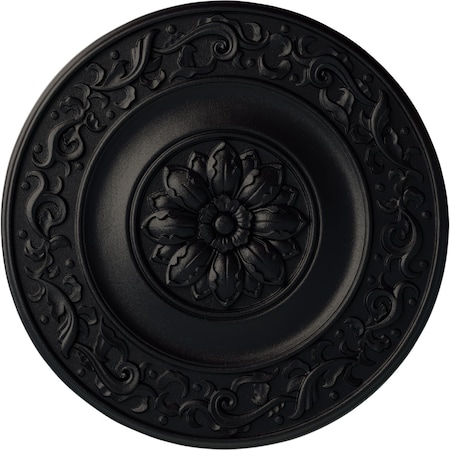 Ekena Millwork Milan Ceiling Medallion, Hand-Painted Steel Gray, 47 5/8"OD x 2 3/4"P CM47MISGS